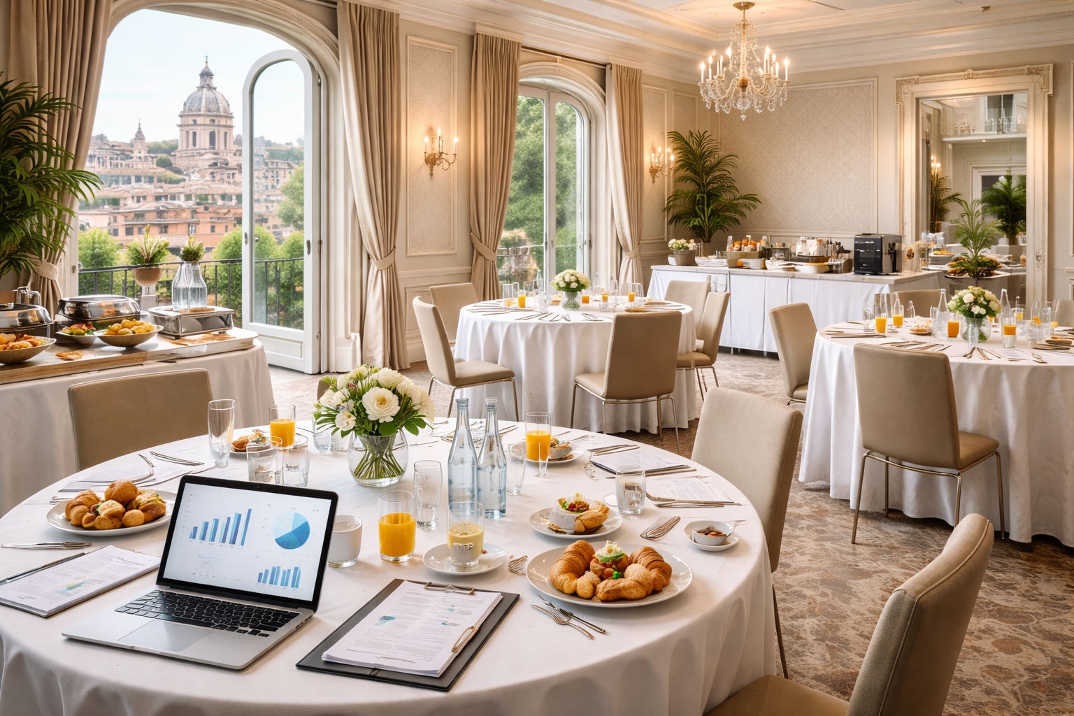Location esclusive per meeting colazione nei quartieri romani di prestigio
