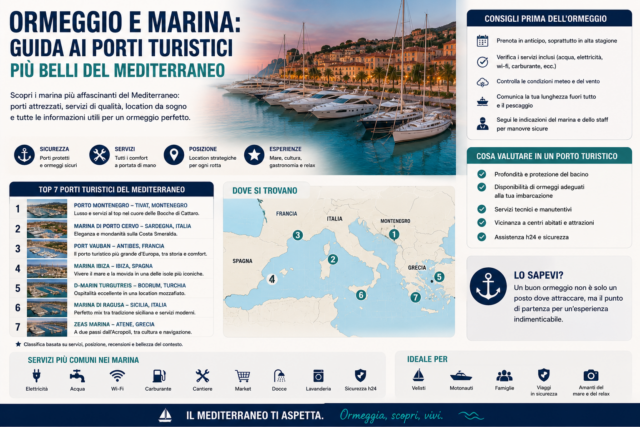 Ormeggio e marina: guida ai porti turistici più belli del Mediterraneo